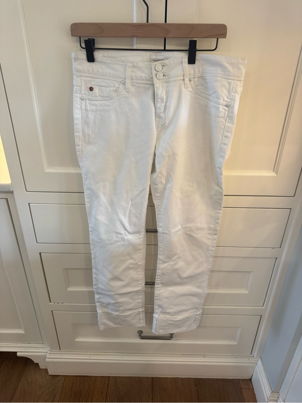 Hudson Jeans White Straight Leg Women's Jeans